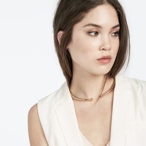 BaubleBar Minimal Metal Gold Collar 💛